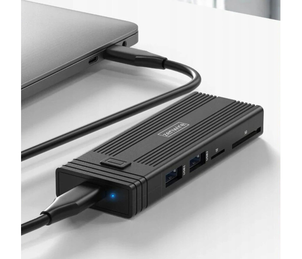 Zenwire Obudowa na dysk HUB USB-C 7w1 SSD M.2 NVME PCIE SATA SD - 1604620 - zdjęcie 2